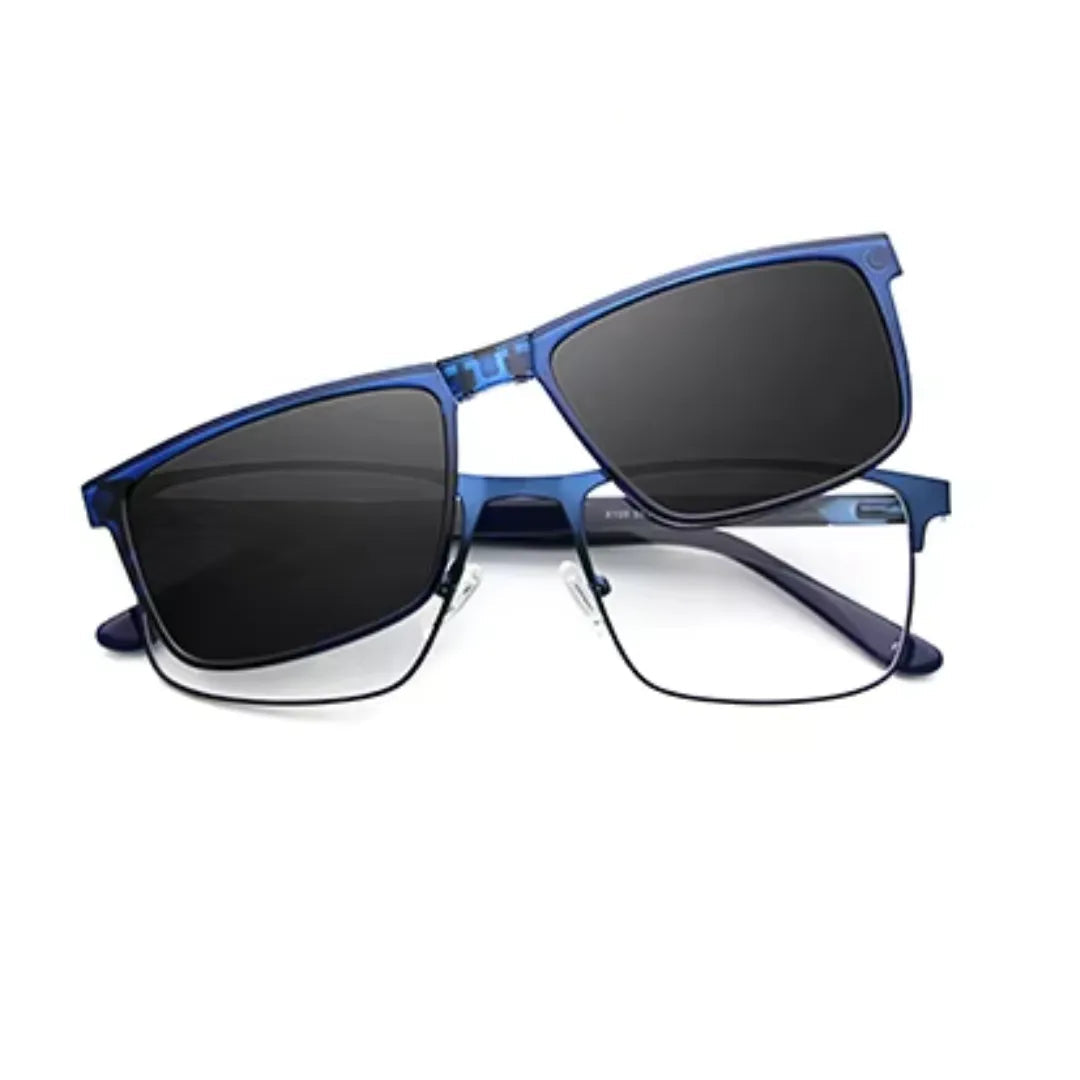 clip-on eyewear, magnetic sunglasses, minimal clip-on glasses, premium optical frames, prescription glasses, modern eyewear, designer eyewear, contemporary eyewear, lightweight eyewear, luxury minimal eyewear