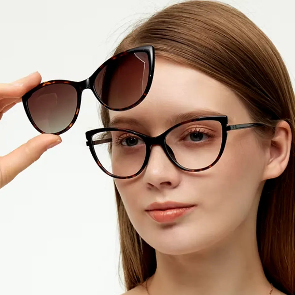 clip-on eyewear, magnetic sunglasses, minimal clip-on glasses, premium optical frames, prescription glasses, modern eyewear, designer eyewear, contemporary eyewear, lightweight eyewear, luxury minimal eyewear
