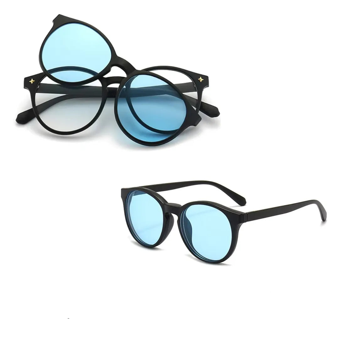 clip-on eyewear, magnetic sunglasses, minimal clip-on glasses, premium optical frames, prescription glasses, modern eyewear, designer eyewear, contemporary eyewear, lightweight eyewear, luxury minimal eyewear