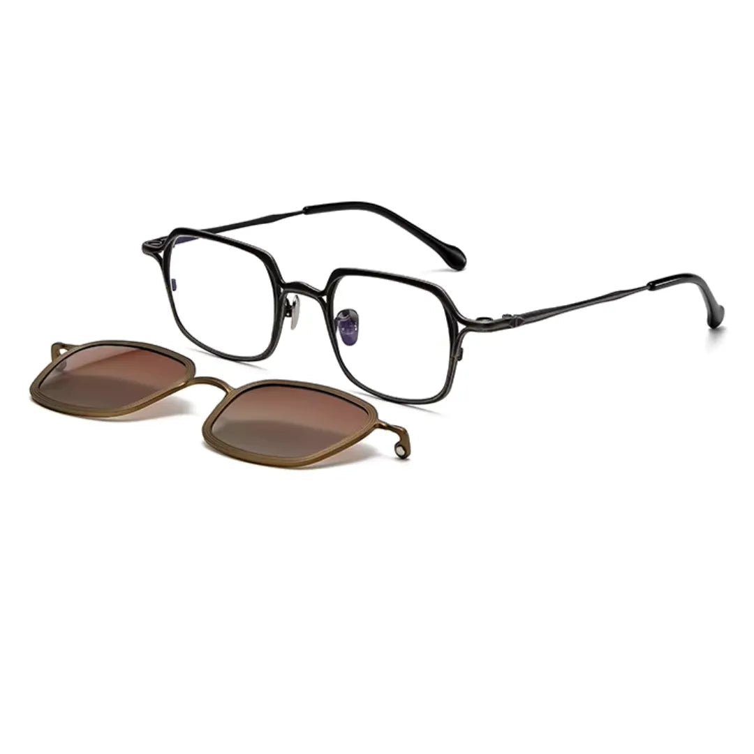 clip-on eyewear, magnetic sunglasses, minimal clip-on glasses, premium optical frames, prescription glasses, modern eyewear, designer eyewear, contemporary eyewear, lightweight eyewear, luxury minimal eyewear