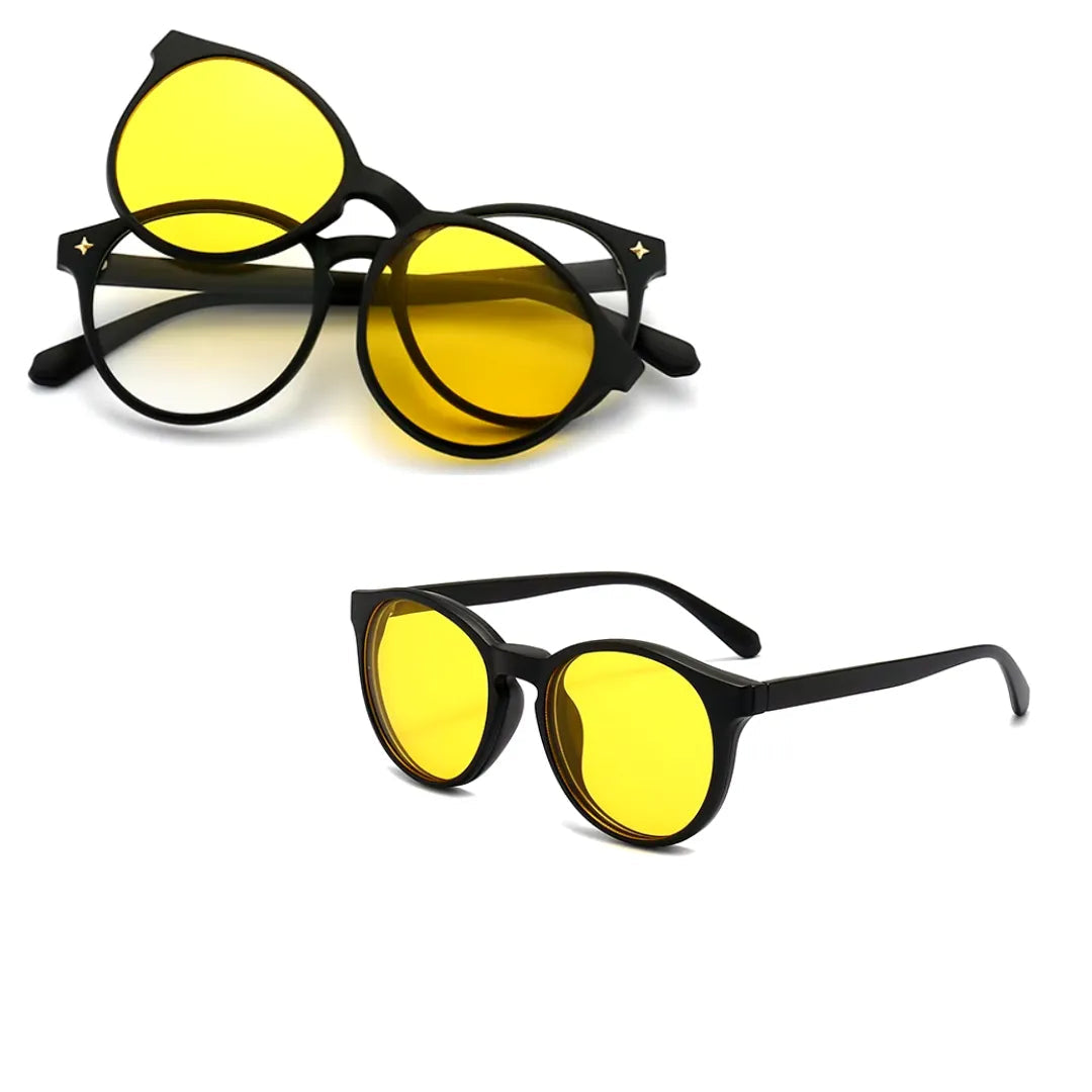 clip-on eyewear, magnetic sunglasses, minimal clip-on glasses, premium optical frames, prescription glasses, modern eyewear, designer eyewear, contemporary eyewear, lightweight eyewear, luxury minimal eyewear