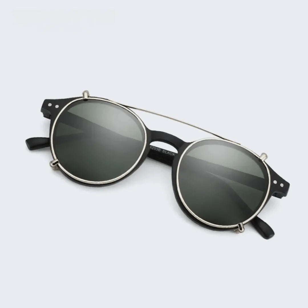 clip-on eyewear, magnetic sunglasses, minimal clip-on glasses, premium optical frames, prescription glasses, modern eyewear, designer eyewear, contemporary eyewear, lightweight eyewear, luxury minimal eyewear