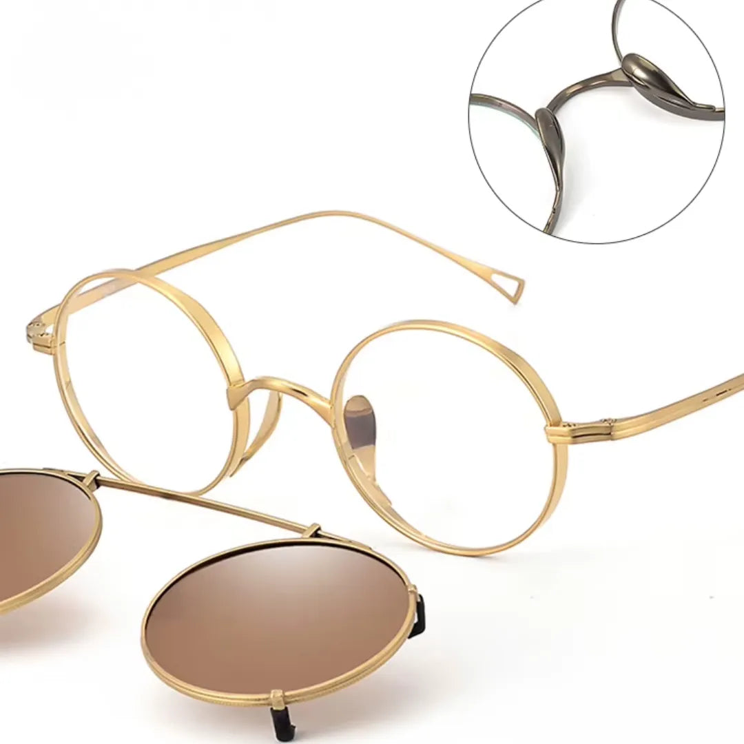 clip-on eyewear, magnetic sunglasses, minimal clip-on glasses, premium optical frames, prescription glasses, modern eyewear, designer eyewear, contemporary eyewear, lightweight eyewear, luxury minimal eyewear