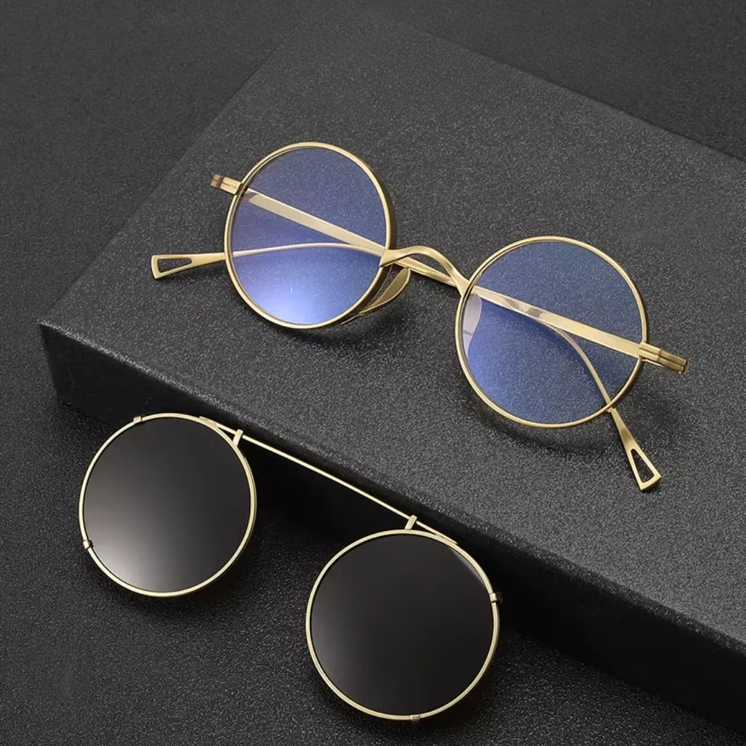 clip-on eyewear, magnetic sunglasses, minimal clip-on glasses, premium optical frames, prescription glasses, modern eyewear, designer eyewear, contemporary eyewear, lightweight eyewear, luxury minimal eyewear