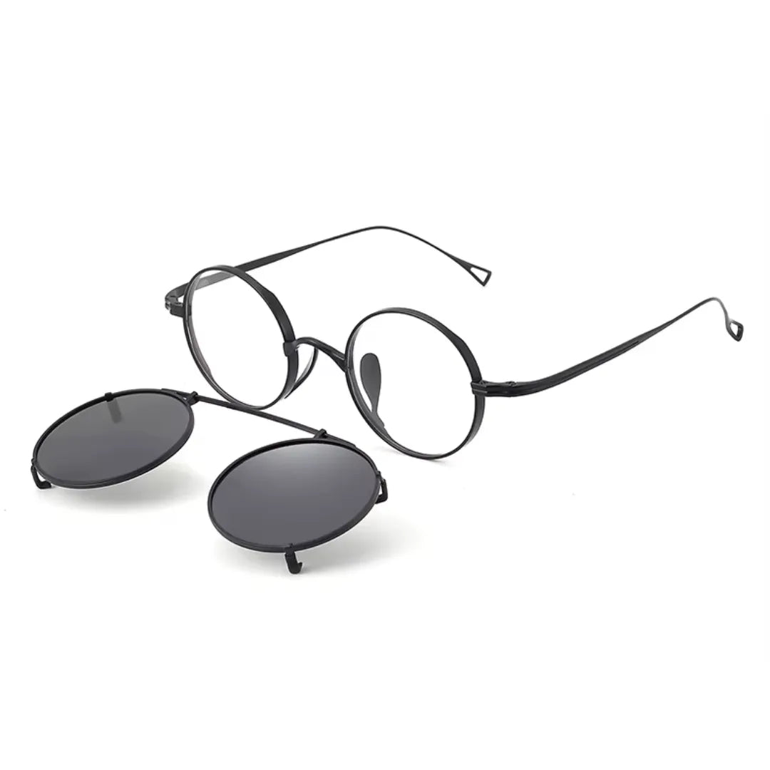 clip-on eyewear, magnetic sunglasses, minimal clip-on glasses, premium optical frames, prescription glasses, modern eyewear, designer eyewear, contemporary eyewear, lightweight eyewear, luxury minimal eyewear