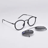 clip-on eyewear, magnetic sunglasses, minimal clip-on glasses, premium optical frames, prescription glasses, modern eyewear, designer eyewear, contemporary eyewear, lightweight eyewear, luxury minimal eyewear